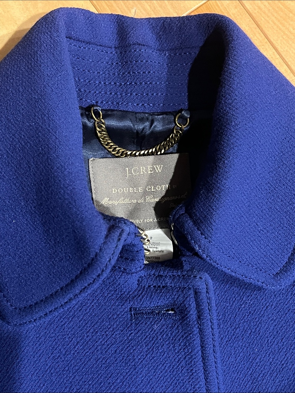J.CREW Double Cloth Metro Lady Day Coat – Wool THINSULATE – Blue Heather - Picture 5 of 7